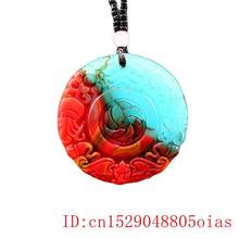 Colour Jade Bat Warrior Pendant Carved Amulet Natural Fashion Jewelry Necklace Jadeite Gifts Chinese Charm 2024 - buy cheap