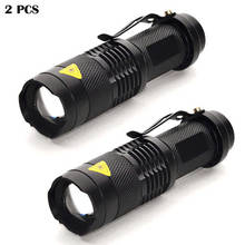 (2pcs/ lot) Portable mini LED Flashlight 1 Mode Zooming Flahlight Torch White Light LED Lamp Torchlight AA 14500 Flashlight 2024 - buy cheap