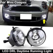 2 pçs para mini cooper r55 r56 r57 r58 r59 r60 r61 alto brilho frente do carro led luz de circulação diurna drl lâmpada 2024 - compre barato