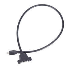 Micro usb 2.0 conector macho para micro usb 2.0 cabo de extensão fêmea 30cm 50cm com parafusos de montagem do painel 2024 - compre barato