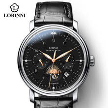 LOBINNI Business Seagull Movement Automatic Men Watch For Luminous Switzerland Perpetual Calendar Men's Mechanical Watch Fashion 2024 - buy cheap