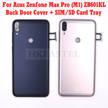 Новый оригинальный корпус ZB601KL для Asus Zenfone Max Pro (M1) ZB601KL задняя крышка батарейного отсека SIM SD-карта Кнопка питания и громкости 2024 - купить недорого