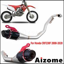 Sistema de escape completo para motocicleta, silenciador de aluminio, 8 colores, para Honda CRF 230F, 2008-2020, Dirt Pit Bike, Motocross, nuevo 2024 - compra barato