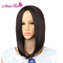 Amir-peruca feminina, peruca de cabelo sintético, preto, comprimento médio, preto, laranja, alta temperatura, fibra, cabelo cosplay 2024 - compre barato
