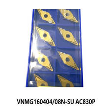 Pastilhas de torno originais para torno, pastilhas de torno de metal duro vnmg160404 vnmg160408 vnmg 100 160404 com 160408 peças 2024 - compre barato