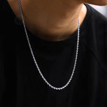 3/5/7mm Men Everyday Necklace for Men Women Stainless Steel Twisted Rope Link Chain Gold Silver Color 22inch Jewelry LKN635 2024 - buy cheap