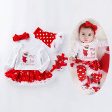 Vestidos y ropa de Navidad para niña recién nacida, 0, 3, 6, 9 M, 1 año de edad, vestido de fiesta + zapatos, conjunto de invierno, ropa de princesa para bebé 2024 - compra barato