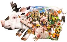 Jmine Div 5D Farm Pig Full Diamond Painting cross stitch kits art High Quality Animal 3D paint by diamonds 2024 - buy cheap