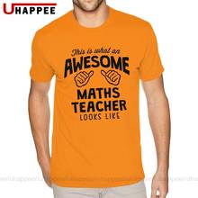 Cool Awesome Math Teacher T-Shirt Mens Personalized Short Sleeved 100 Cotton O-neck Tshirt 2024 - buy cheap