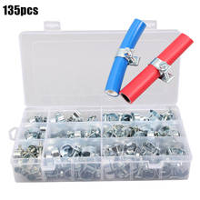 Brand New 135pcs Quality Mini Tube Pipe Hose Clamp Hoop Clips Metal Durable Portable For Household Dropshipping HR 2024 - buy cheap
