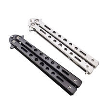 New Stainless Steel Training Butterfly Knife Folding Knife Butterfly Role Play Knife Without Edge Blunt Tool 2024 - buy cheap