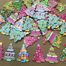 500 pçs mini árvore de natal de madeira decorações de festa de ano novo para casa ornamentos brinquedos de natal pequenas árvores 2024 - compre barato