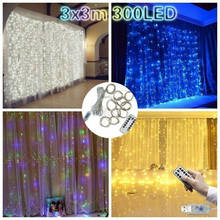 3x3M Curtain light 300 LED Window Curtain String Light for Wedding Party Home Garden Bedroom Outdoor Indoor Wall Decorations 2024 - buy cheap