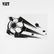 YJZT-calcomanía deportiva de bola de fútbol voladora, calcomanía de vinilo para coche, negro/plata, 16,8 cm x 9,9 cm, 8A-0869 2024 - compra barato