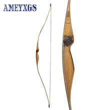 Arco recurvo de madera laminada tradicional para tiro de caza, arco recurvo de 54 pulgadas, longitud de dibujo de 24 pulgadas, 10-35 libras, 1 unidad 2024 - compra barato