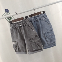 Multi-pocket Boys Shorts Summer exposed knees Short Cargo pants 2022 New thin denim Harem Shorts Kids trousers Big Boys Clothing 2024 - buy cheap