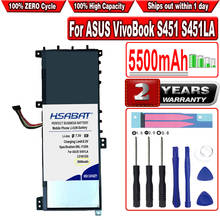 HSABAT-Batería de 5500mAh para ordenador portátil, pieza para ASUS VivoBook S451 S451LA S451LB S451LN Series Ultrabook, C21N1335 2024 - compra barato