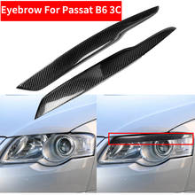 Párpados de fibra de carbono para faros delanteros de coche Passat B6 3C, cubierta embellecedora, pegatina, accesorio, 2 uds., 2005-2010 2024 - compra barato