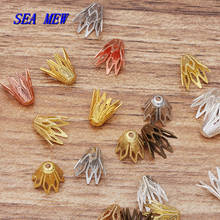 200pcs 9x10mm Metal Brass Flowers Base Filigree Flowers Bead Caps Tassels Cap DIY Accessories For Jewelry Making 2024 - buy cheap