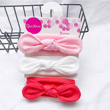 3pcs/Lot Baby Headband Floral Solid Color Dot Printed Pink Bows Newborn Baby Girl Headband Hair Accessories Girls Turban Band 2024 - buy cheap