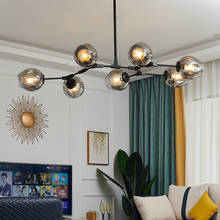 Современная стеклянная люстра, освещение, блеск, гостиная, вилла, интерьер, домашний декор, Подвесная лампа, скандинавские роскошные люстры для гостиной 2024 - купить недорого