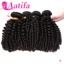 Aatifa-aplique de cabelo encaracolado, mechas de cabelo natural brasileiro, remy, 10-28 polegadas, 3/4 2024 - compre barato