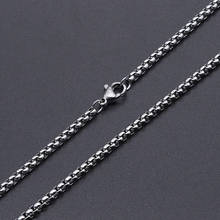 Accept OEM Order Bracelet Making Charms 5pcs/lot 3mm Stainless Steel Round Box Chain Necklaces Wholesale Necklace Pendants 2024 - buy cheap