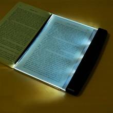 Luminária noturna de leitura criativa, placa plana com luz led para casa, quarto, viagem, painel de luz, dormitório, lâmpada de mesa, dispositivos de leitura 2024 - compre barato