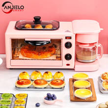 Anjielosmart-máquina de desayuno eléctrica 3 en 1, cafetera + Teppanyaki + horno, máquina para hornear pan, Pizza, freír/café 2024 - compra barato