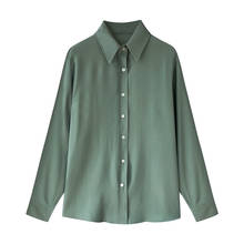 Blusa de gasa de estilo occidental para mujer, camisa de manga larga con diseño de estudiante, camisa pequeña con nicho, chaqueta de hadas, Primavera 2024 - compra barato