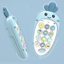Сотовый телефон для младенцев DS19, с музыкальными игрушками мобильный телефон, со звуком и подсветкой, игрушка для прорезывающихся зубов с героями мультфильмов, электронные обучающие игрушки 2024 - купить недорого