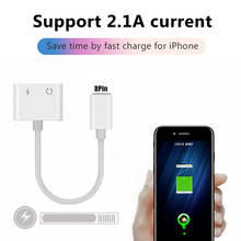 Adaptador de áudio para lightning, cabo carregador aux de 3.5mm 2 em 1 para iphone 7 8 plus x xs 2024 - compre barato