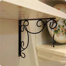 2/4Pcs Shelf Support Frame Wall Mounted Floral Shelf Black Brackets Storage Board Support Frame Iron Metal Triangular Bracket 2024 - buy cheap