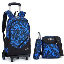 ZIRANYU Backpack Latest Removable Children School Bags With 2/6 Wheels Stairs Kid boys girls Trolley Schoolbag Luggage Book Bags 2024 - buy cheap