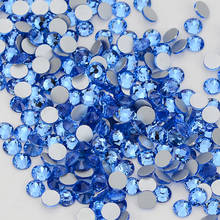 Light Blue Crystal FlatBack Glass Rhinestones Non-HotFix Nail Art Crystal Decorations Flat Back Rhinestones Crystal 2024 - buy cheap
