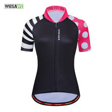 WOSAWE Women's Cycling Jersey 100 % Polyester Quick Dry Bike T- Shirt Short Summer Full Zipper Cycling Tops Size S-XL 2024 - buy cheap