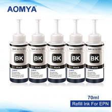 Tinta de recarga para impressora epson, 5 peças, preta impressora l355 l350 l362 l366 l550 l555 l566 l800 l801 l805 l100 l110 l120 l210 l222 l210 2024 - compre barato