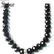 Necklace Black Crystal Gift For Women & Men, Female Jewelry silver color Fashion Jewelry Wholesale thomas 2024 - buy cheap