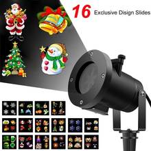 16 Patterns Christmas LED Projector Light New Year Laser Snowflake Projection Stage Light Waterproof Home Garden Lawn Lamp 2024 - buy cheap