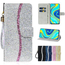 Glitter Bling Flip Case For Xiaomi Redmi Note 9 8 7 Pro 8T Redmi 6 7 7A 8A Cover For Redmi K20 Pro Fundas Capa 2024 - buy cheap