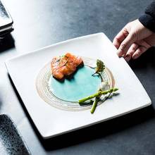 Керамическая тарелка в японском стиле, оптовая продажа, креативная тарелка для ресторана, тарелка для западной еды, тарелка для завтрака, домашняя тарелка fla 2024 - купить недорого