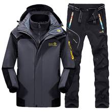 3-in-1 Set Winter Men Hiking jacket & Pants Thermal Waterproof Windproof Coat Fishing Hunting Ski Suit Outdoor Sports Tracksuit 2024 - buy cheap