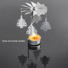 Go-round Candlesticks Rotating Romantic Rotation Spinning Tea Light Candle Holder Christmas Tree Lighting Best Gift Home Decor 2024 - buy cheap