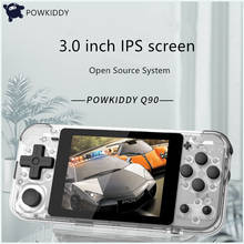 Powkiddy Q90 Handheld Retro Game Console  3 inch IPS Open System Joystick Game Console For PS1 GBA SFC FC GBC MD  Emulator Game 2024 - buy cheap