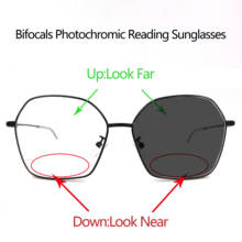 Intelligent Photochromic Bifocals Reading Sunglasses Magnifier For Women Men Look Near Far Presbyopic Glasses Metal Frame N5 2024 - buy cheap