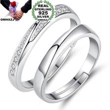 Hxomzj anel de prata esterlina s925, anel para amantes da moda europeia, vintage, de zircônia simples, para festa de aniversário e casamento 2024 - compre barato