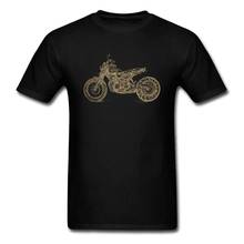Camisetas clásicas de motocicleta para hombre, Camisa de algodón de poliéster con gráfico EVERAD DARK, Retro, para verano y otoño 2024 - compra barato