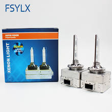Fsylx lâmpada xenon para farol de carro, lâmpada original oem hid 12v, 4300k 6000k, 12v, d3s, 2 peças 2024 - compre barato