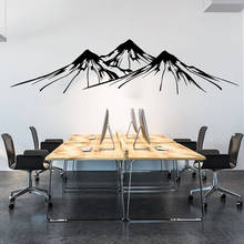 Huge Mountain Ridge With Many Peaks Wall Sticker Office Kids Room Jungle Nature Mountain Wall Decal Bedroom Vinyl Decor 2024 - buy cheap