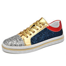 Sapatos masculinos da moda com glitter, calçados luxuosos para homens, para casais 2024 - compre barato